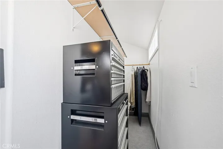 Nook space can function as a large walk-in closet or added wardrobe area.