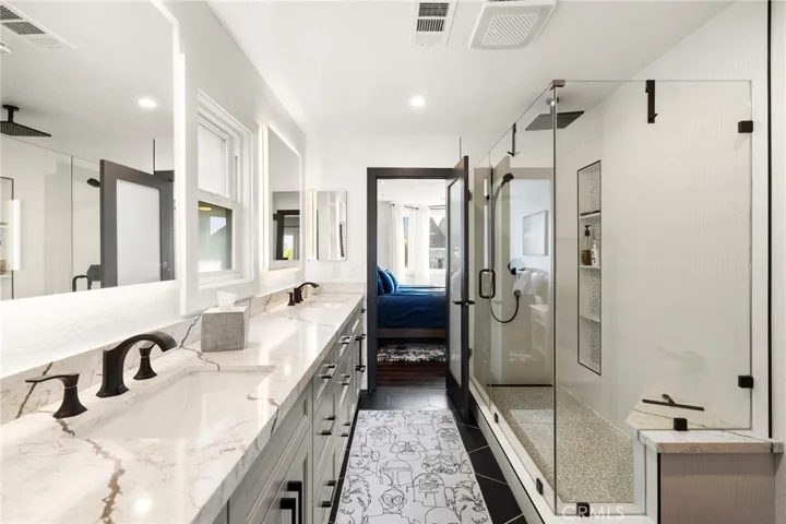 Bathroom 4 - second floor shower and double sinks