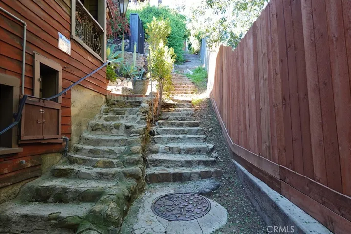 STEPS ON RIGHT LEAD TO LOWER ENTRY GATE