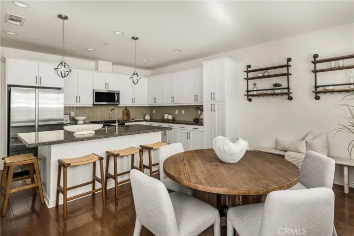 Dining room off of the kitchen and outdoor area