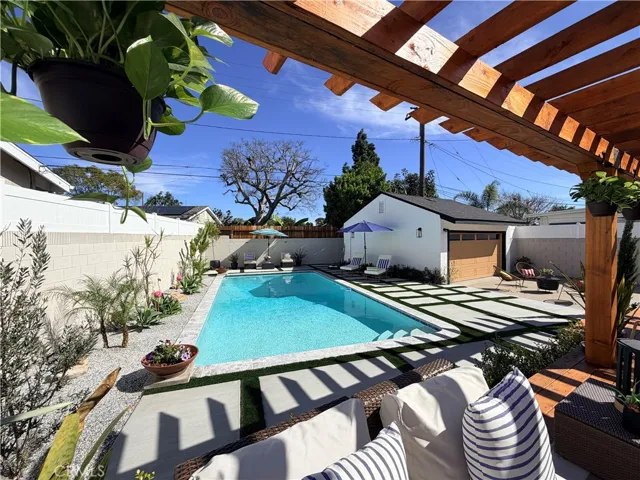 View from living room sliding doors