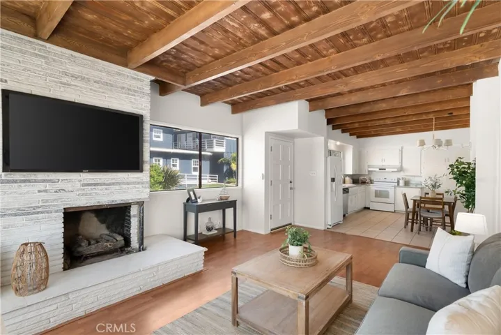 Unit C (2 Bed/1 Bath Unit) - Entry, Living Room, Dining Area, and Kitchen