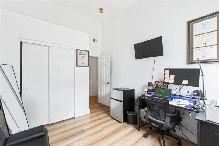 View of one of the bedrooms used as an office