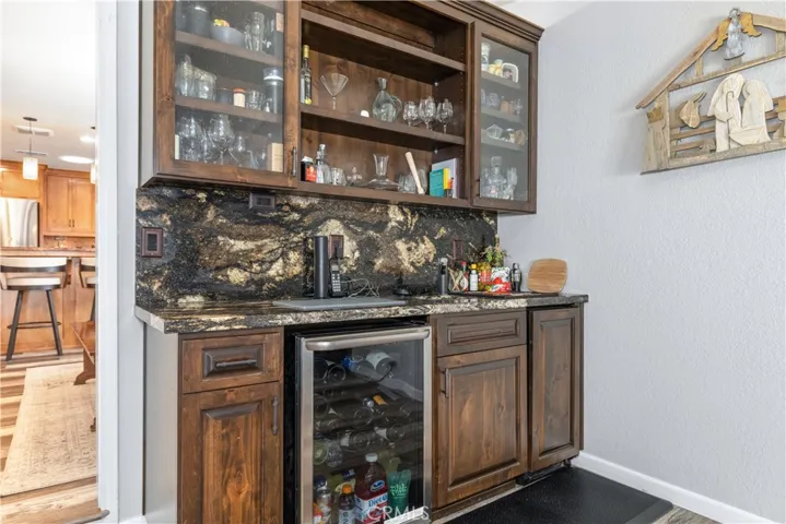 Beverage bar in the living room