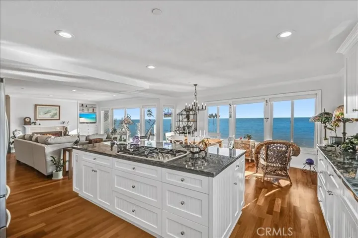 Spacious kitchen with island