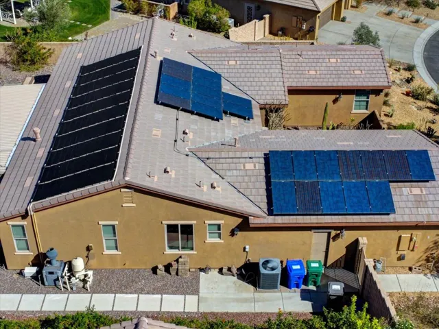 Solar panels on roof