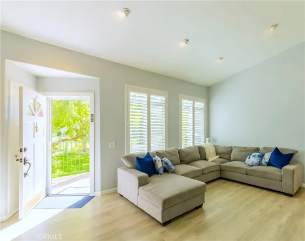 Living room with plenty of natural light