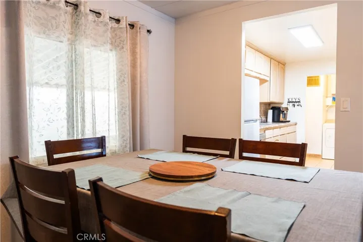 Dining area facing kitchen