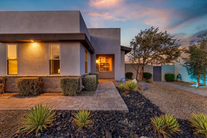 76-Front View at Twilight