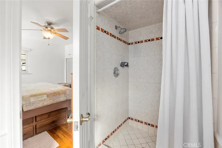 Attached bathroom shower