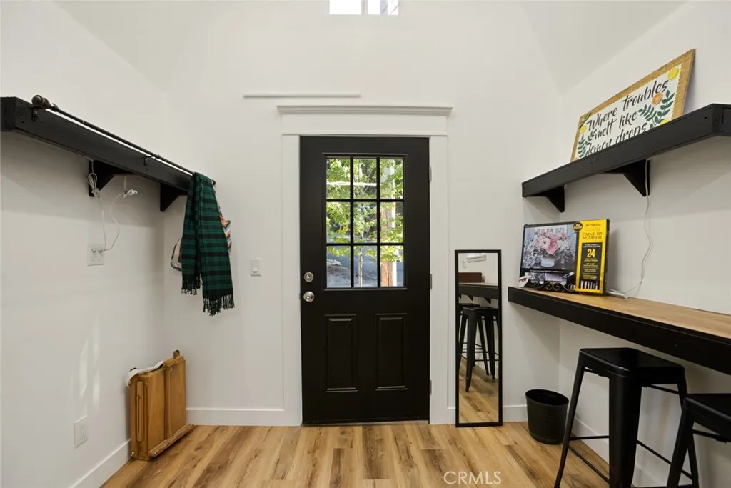 Detached finished bonus space equipped with mini-split is already ready to use as a your home office or creative workspace.