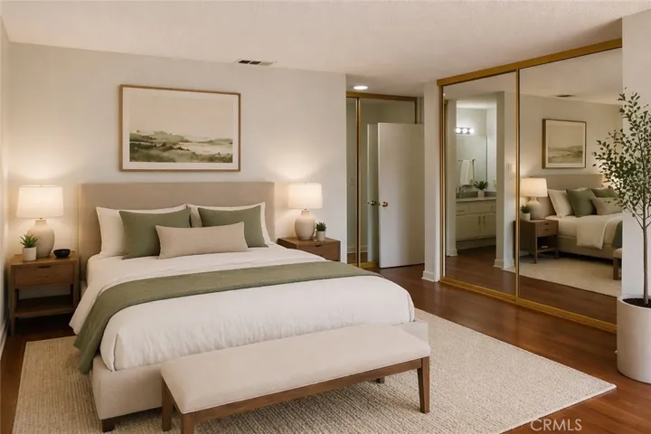 Primary bedroom (staged)