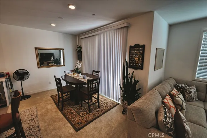 Dining room leading to balcony