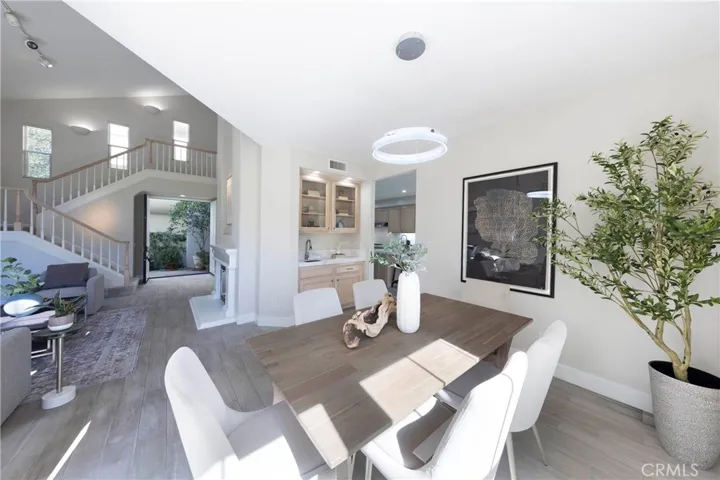 Dining room with Own wet bar opens to Family room
