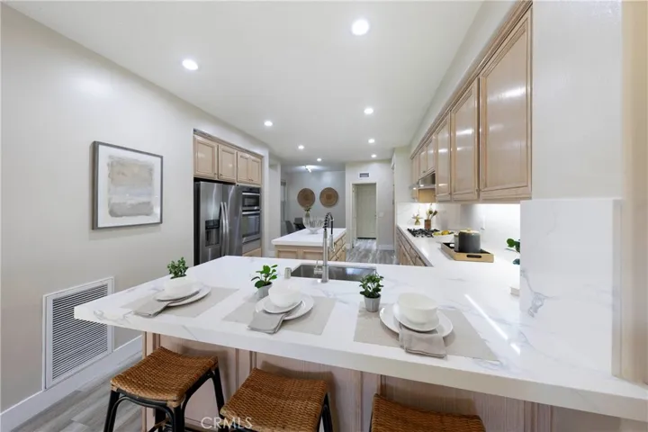 Breakfast Counter and Center Island