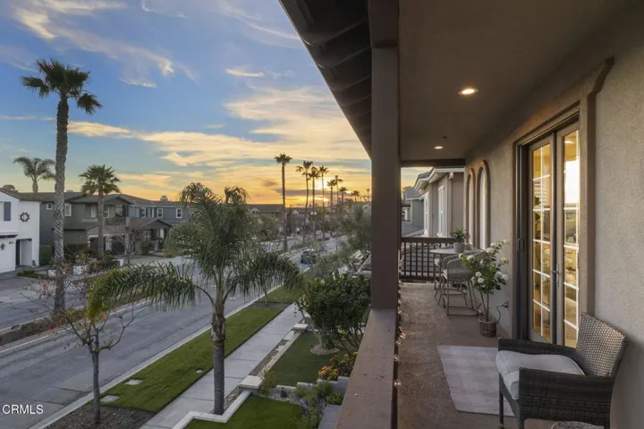 Primary suite balcony at sunset
