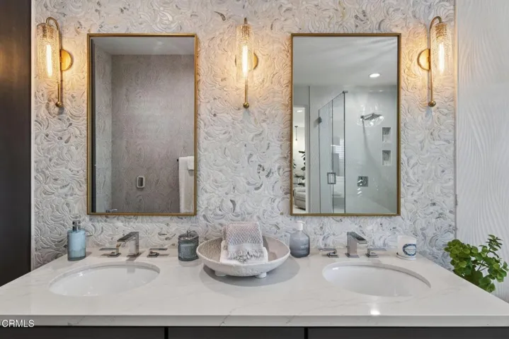 Primary suite custom tile work