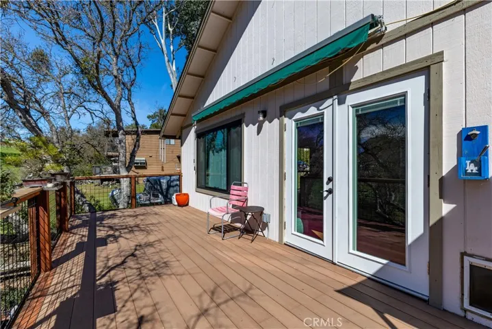 Back deck right outside living space.