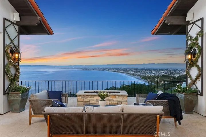 Main Level Balcony at Dusk
