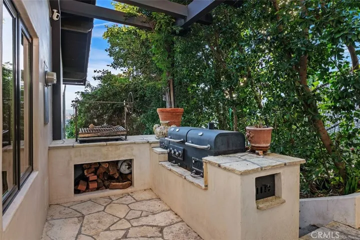 Built in smoker/BBQ & Argentinian BBQ