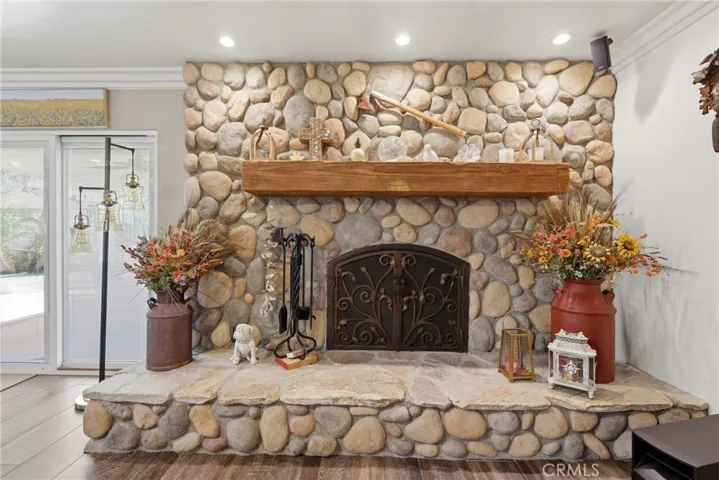 Beautiful stone Custom Fireplace
