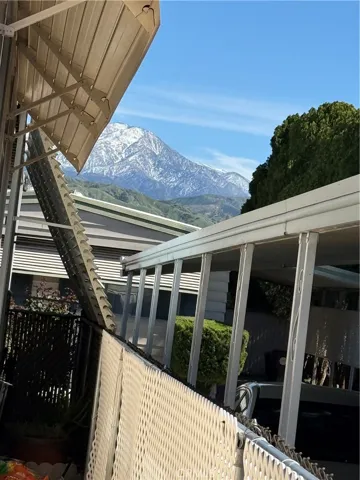 Peak a boo mountain views from side of home
