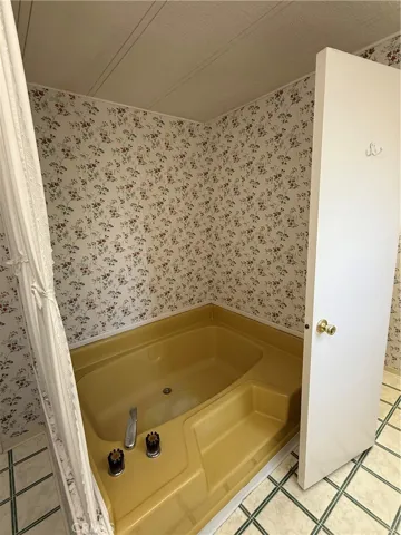 sunken tub in main bath