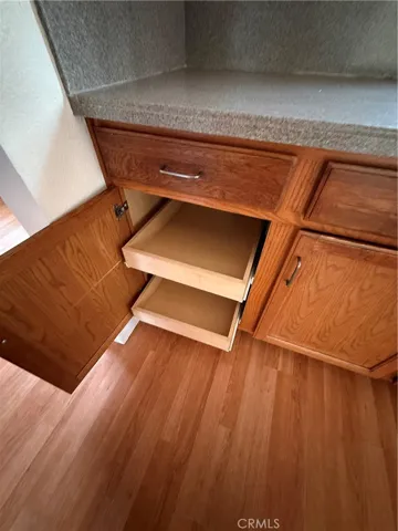 Painted white and this is just to show pull-out drawers