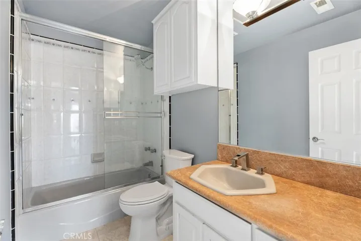 Full bathroom in the bedroom just outside the laundry room.