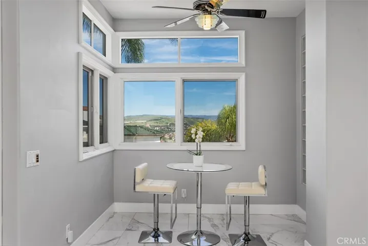 Breakfast nook in kitchen area.