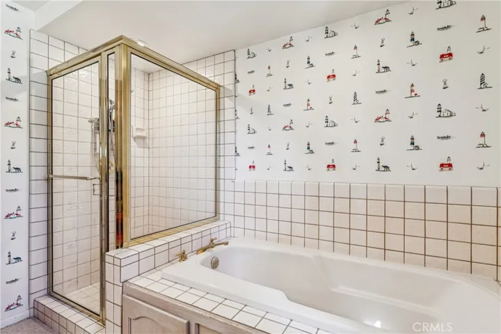 separate shower and tub