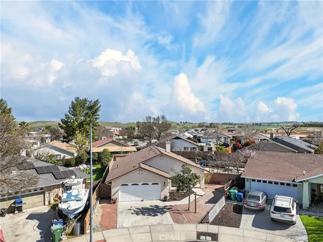 Aerial of front of home