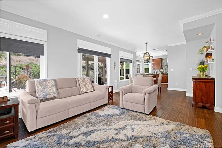 Family room looking through to the kitchen