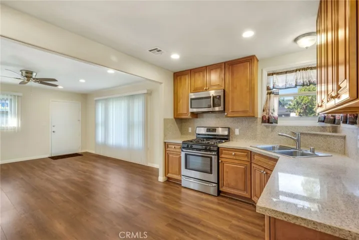 View from kitchen to Living Room