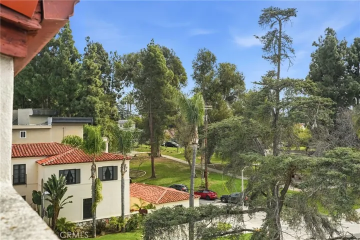 Views of park and neighborhood from first bedroom