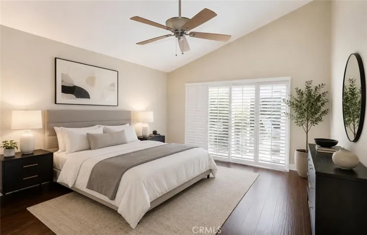 Primary bedroom VIRTUALLY STAGED