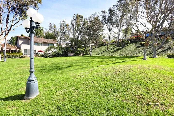 This park area with a beautiful hillside is a few homes away and is also where the many visitor parking spaces are located.