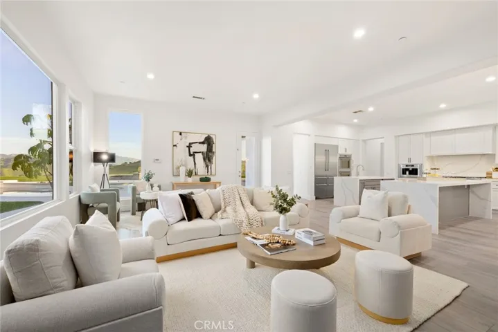 Family Room and kitchen