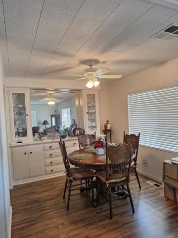 Freshly painted Dining Room with new flooring