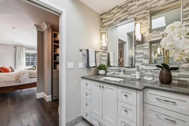 Separate his-and-hers vanities