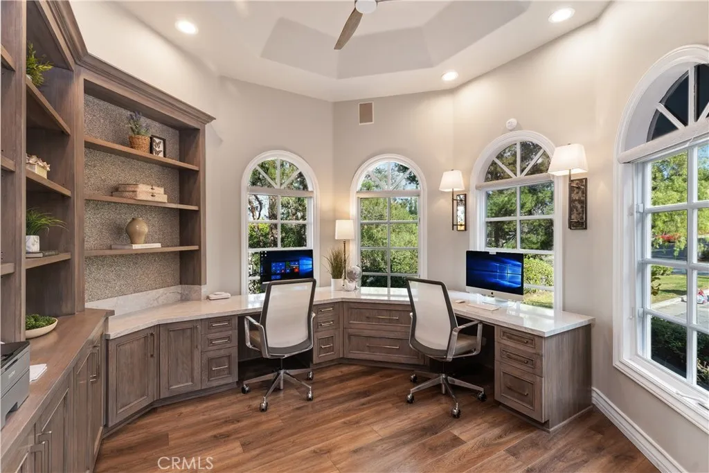 Downstairs remodeled office in French Oak!