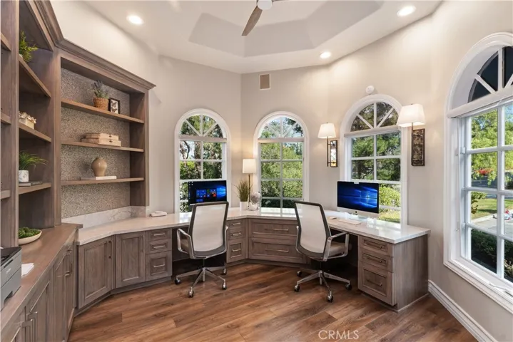 Downstairs remodeled office in French Oak!