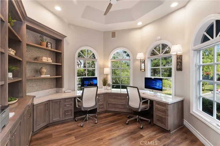 Downstairs remodeled office in French Oak!