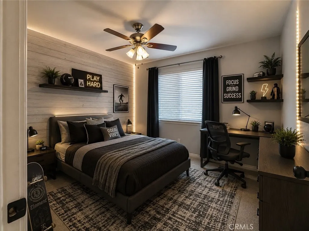 Virtually staged Bedroom 2