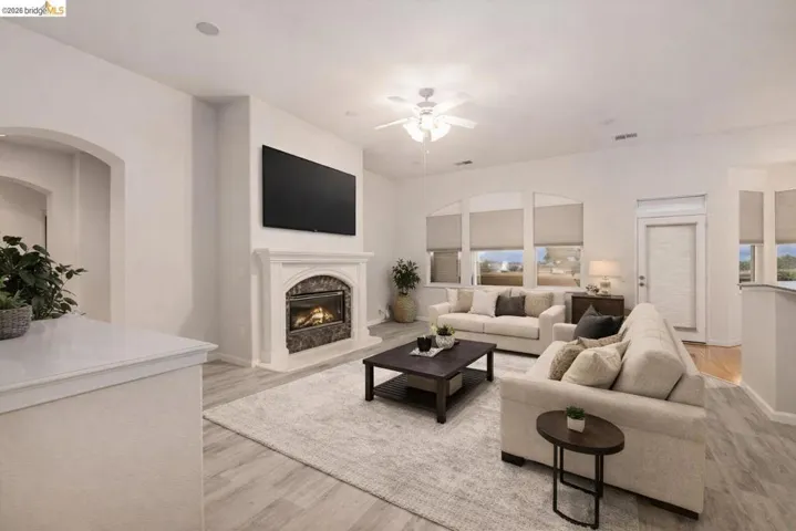 Family Room virtually staged