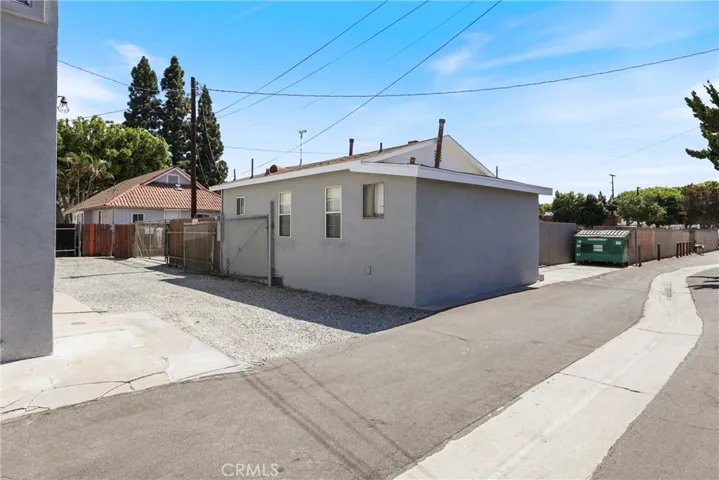 Rear of lot from alley