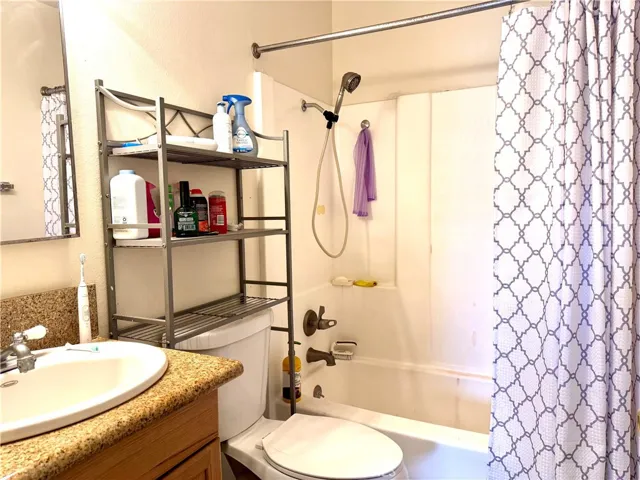 one bath upstair, 1/2 bath downstair