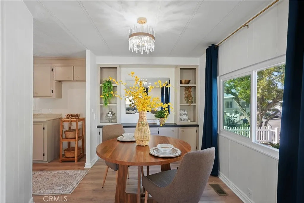 Dining area with hutch