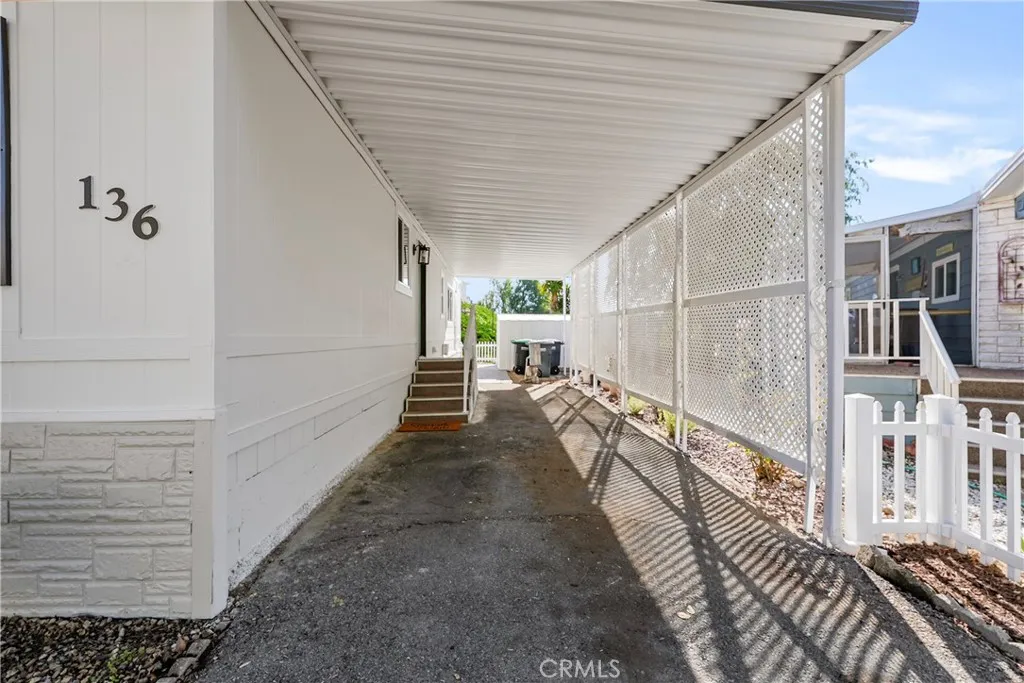 Carport is spacious