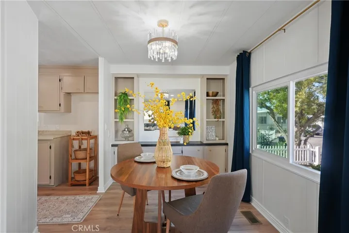 Dining area with hutch